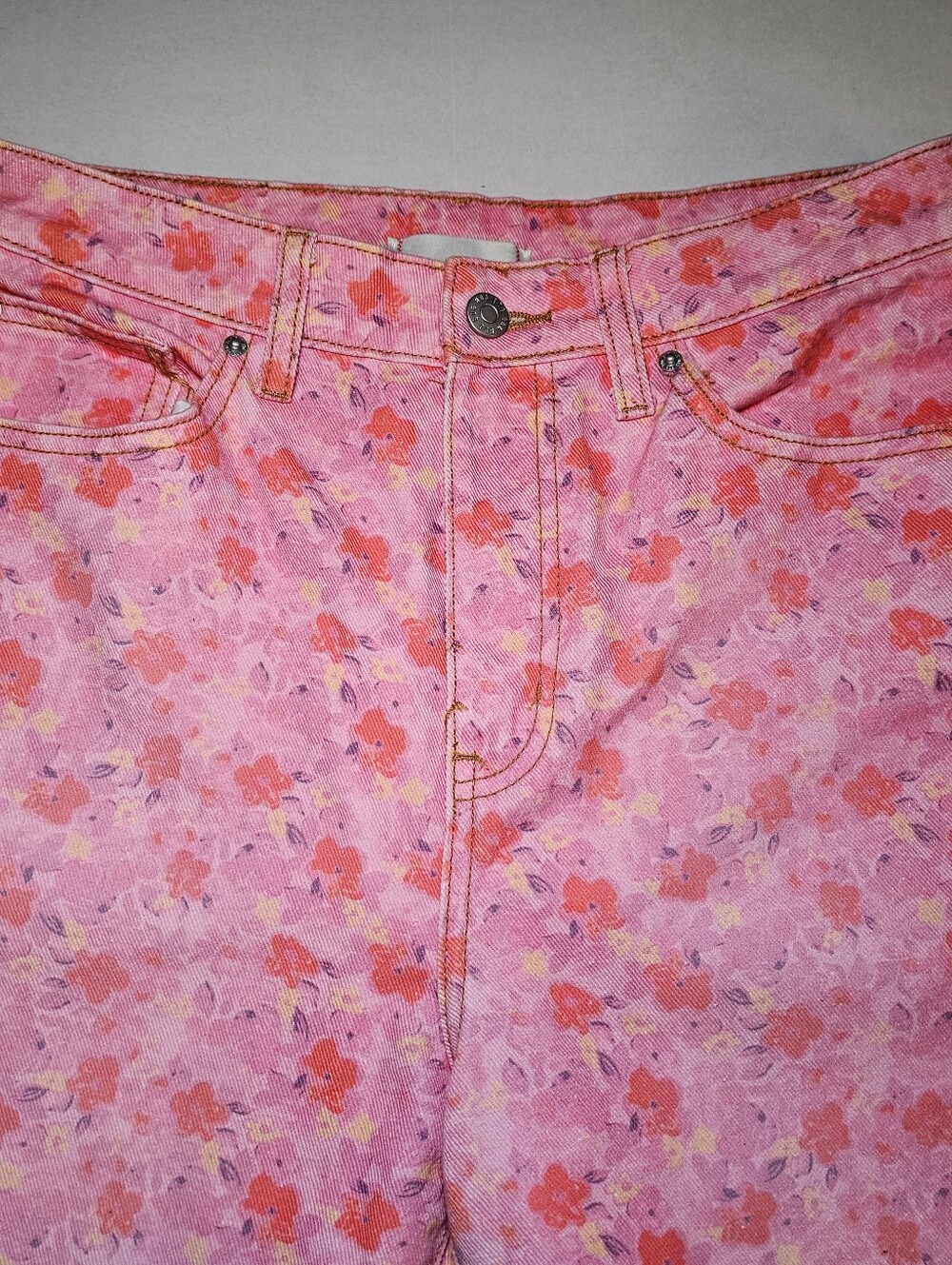 BDG Urban Outfitters Jeans Floral Flare Denim Women's 28 Wide Leg Y2K Vibe - Picture 3 of 9